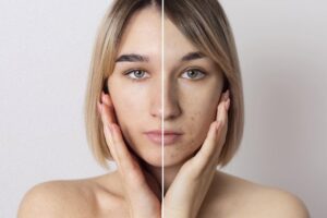 before after portrait woman retouched min کلینیک زیبایی لیا آرزو